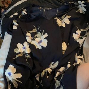 Navy floral top